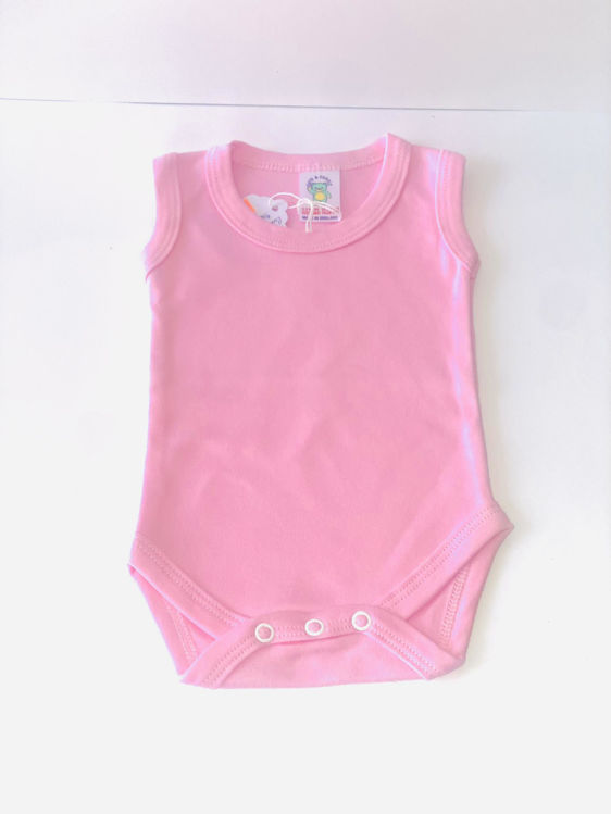 Picture of CCSG03- COTTON PINK SLEEVELESS GROWS/BODYSUIT